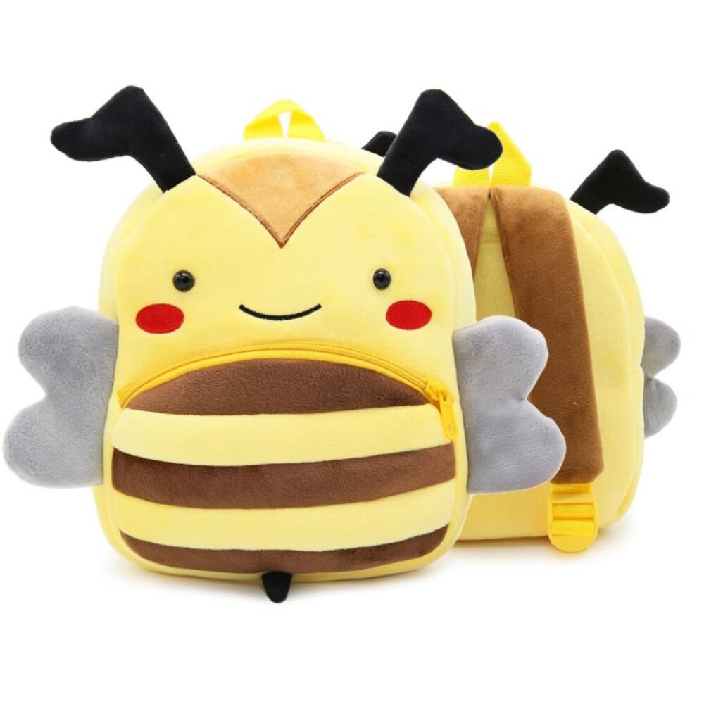 Cute Animal Plush Backpack for Toddlers Kids Gift Bag ( bee )
